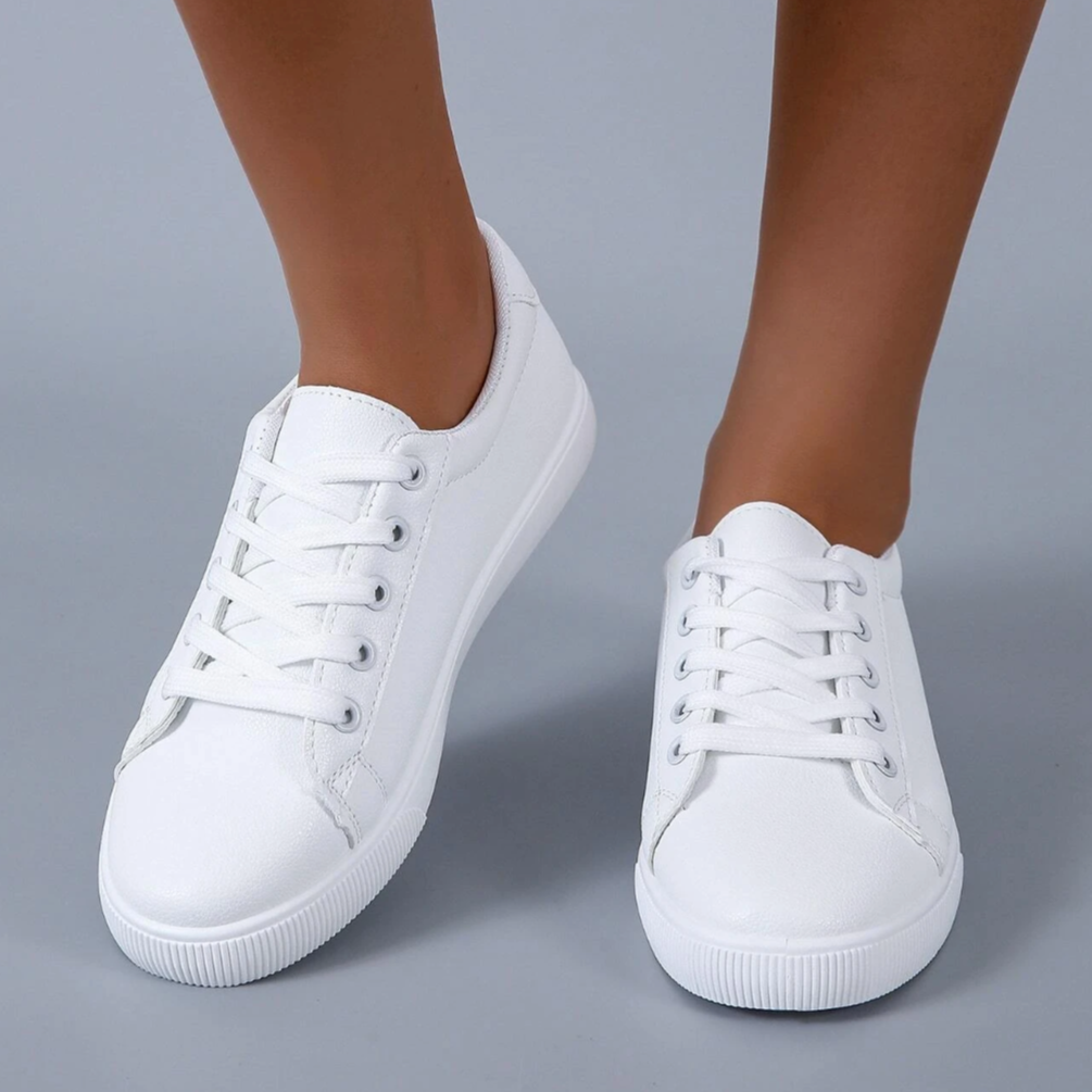 Personalised Bridal Prom White Heart Lace Up Trainers