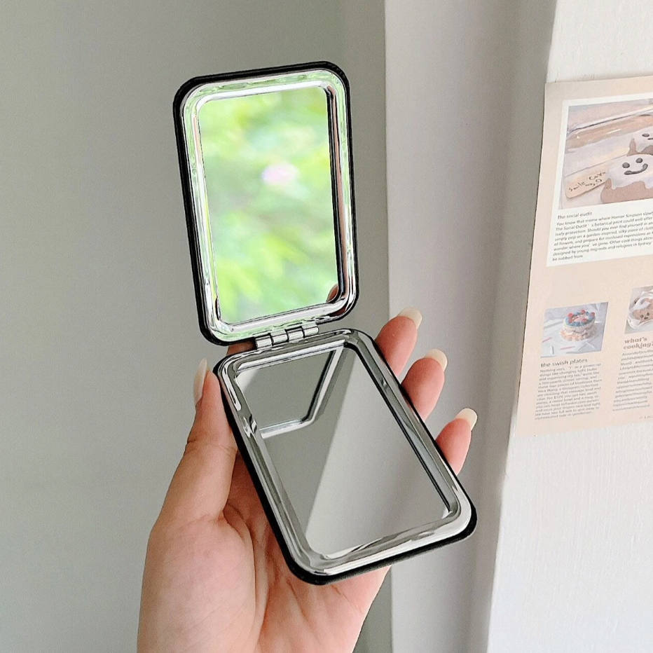 Personalised Faux Leather Pocket Mirror Pouch