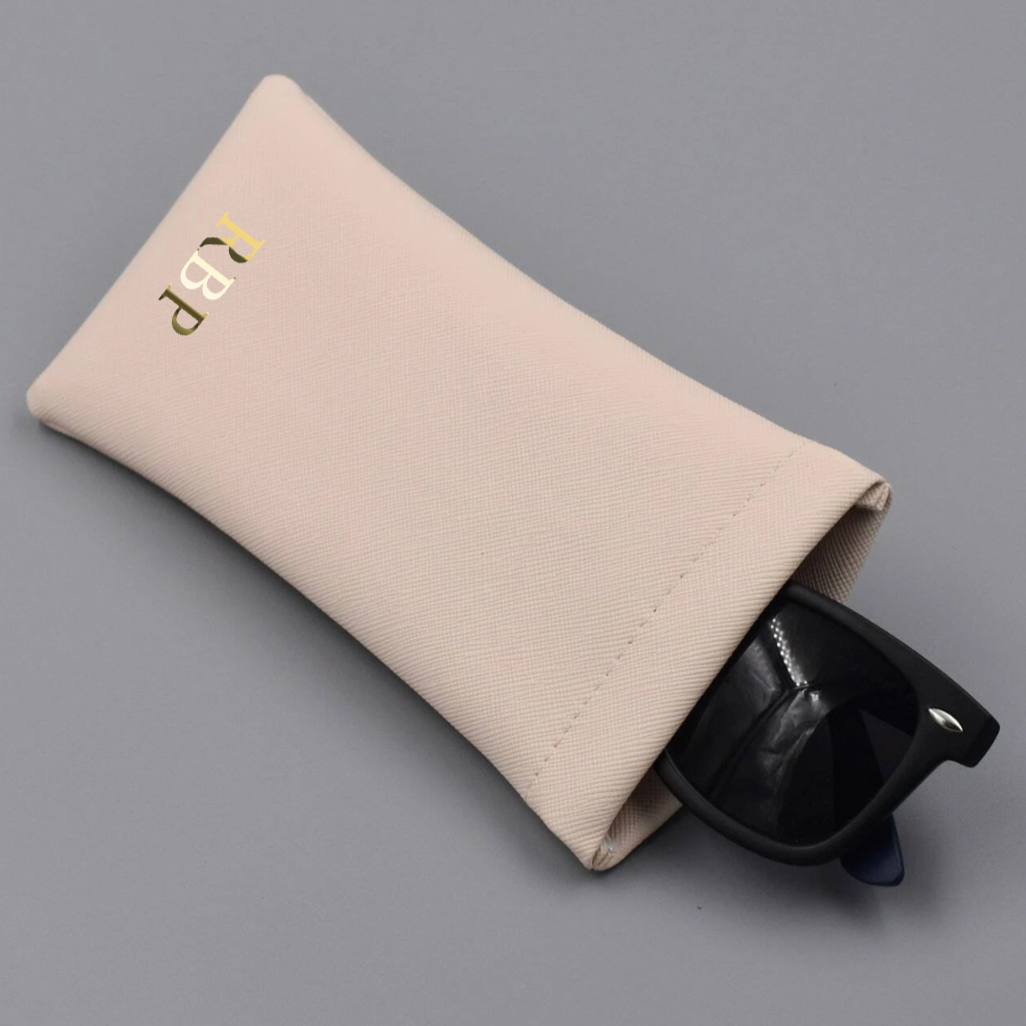 Personalised Pouch Faux Leather Glasses Case Sunglasses