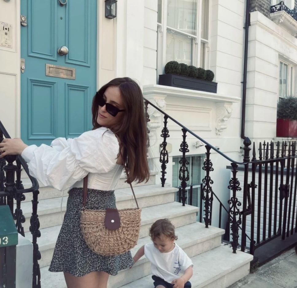 Personalised POPPY Semi Circle Straw Rattan Wicker Tan Brown Cross Body Bag