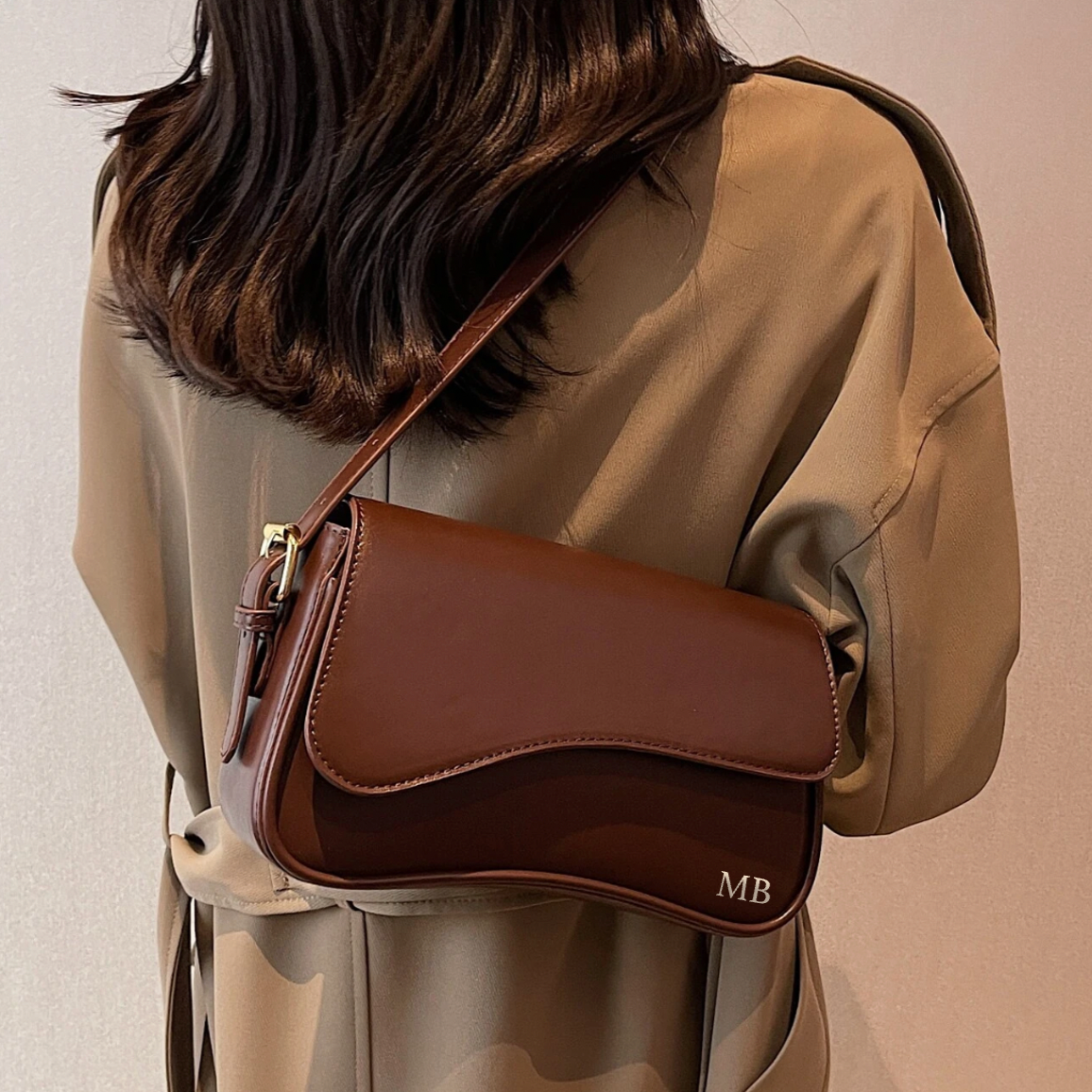 Personalised 2-in-1 Swoosh Baguette Shoulder Crossbody Bag