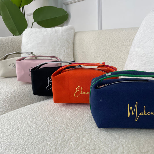 Personalised Top Handle Cosmetic Bag