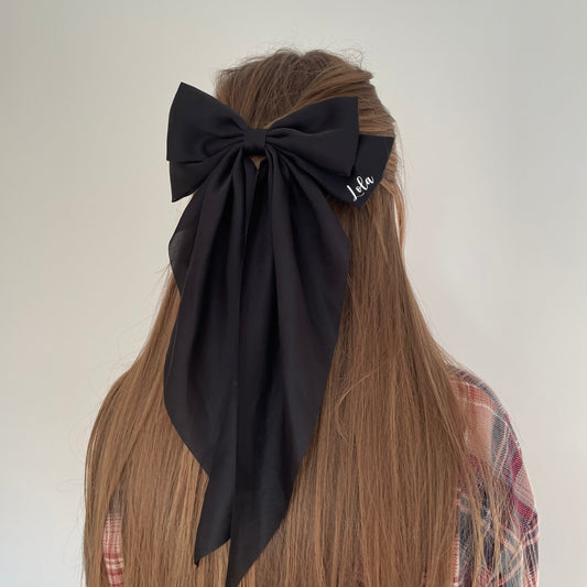Personalised Long Initial Monogram Hair Bow
