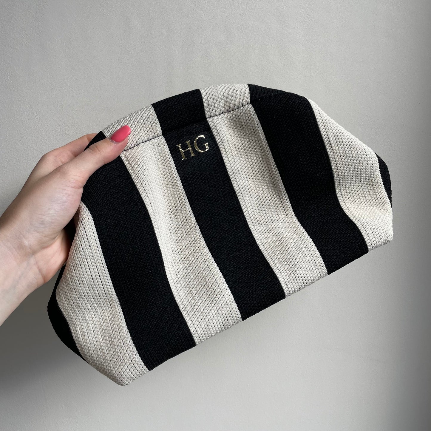 Personalised RACHEL Ruffle Stripe Clutch Bag