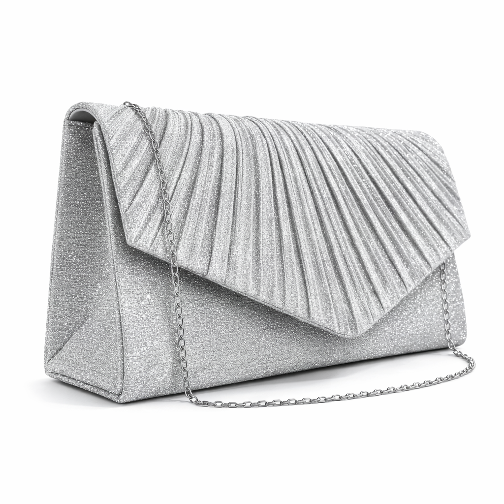 Glitter clutch bag
