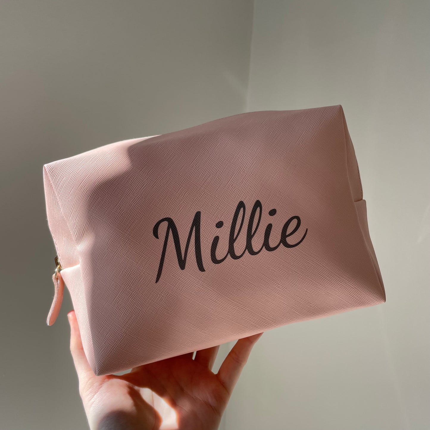 Personalised Soft Faux Leather Makeup Cosmetic Bag