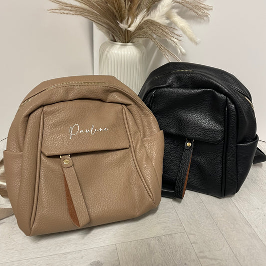 Personalised Mini Faux Leather Backpack