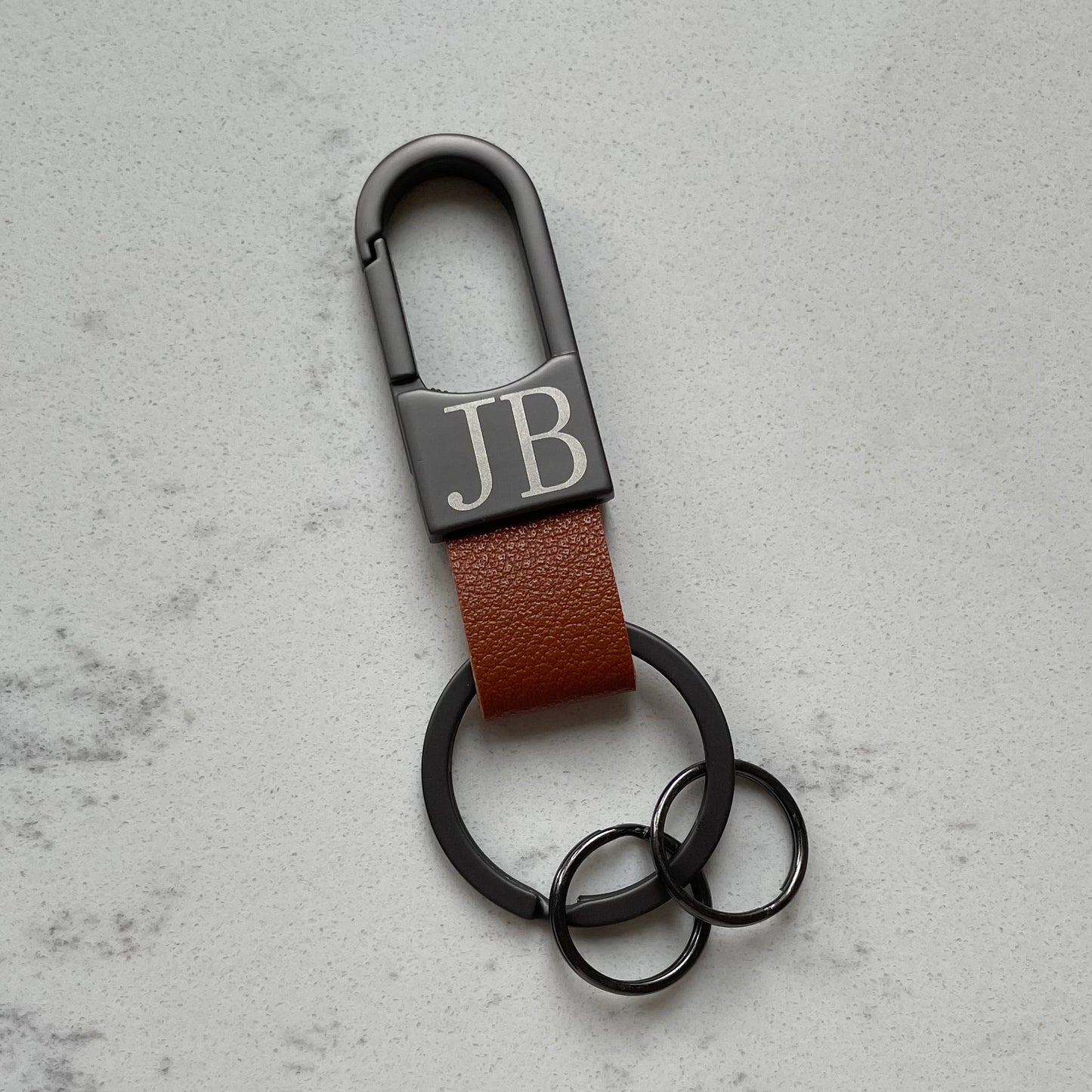 Personalised Engraved Mens Key Clip Handy Bag Charm