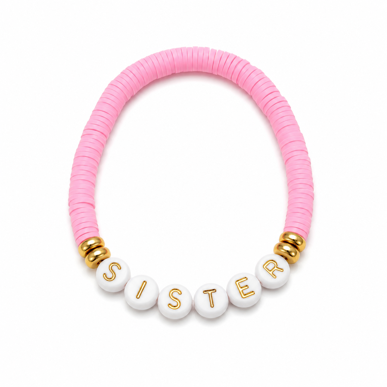 SISTER clay beaded bracelet
