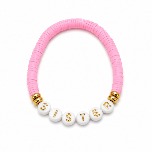 SISTER clay beaded bracelet