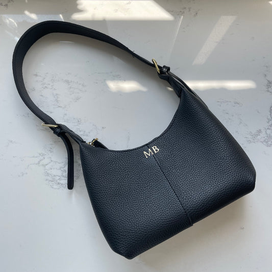 Personalised PEBBLE Faux Leather Shoulder Bag