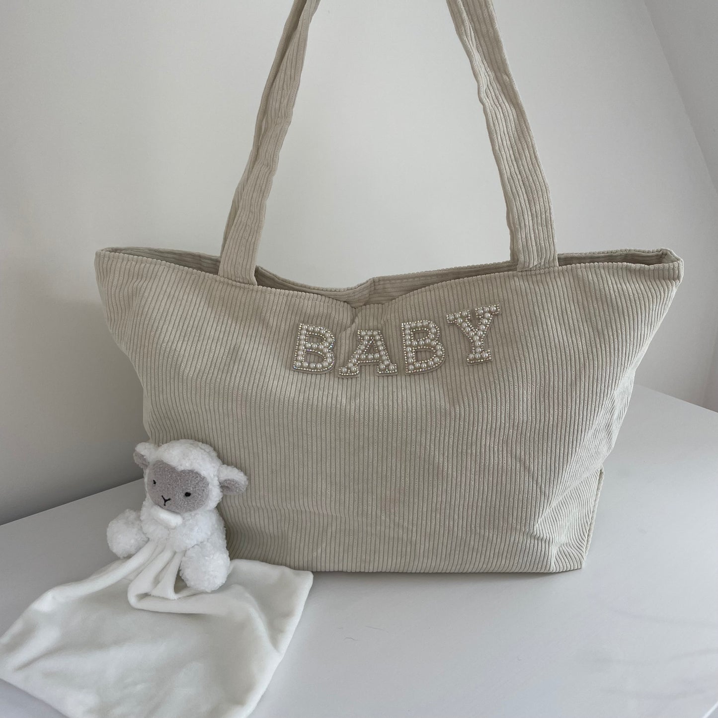 BABY Corduroy Ribbed Large Tote Shoulder Bag