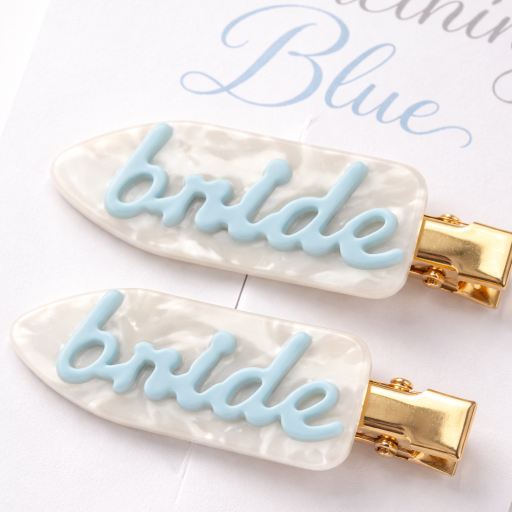 Something blue hair clips