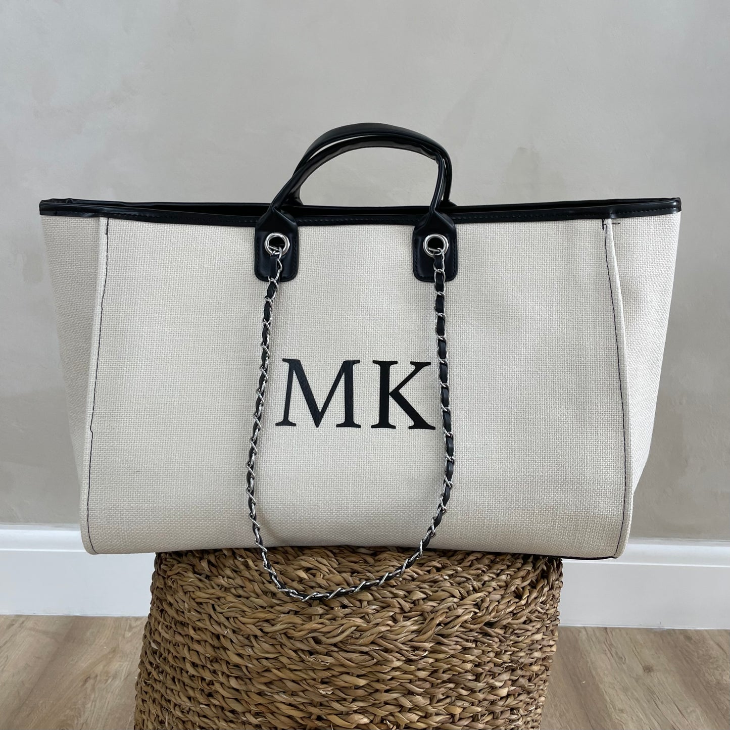 Personalised Extra Large Overnight Initial Tote Bags