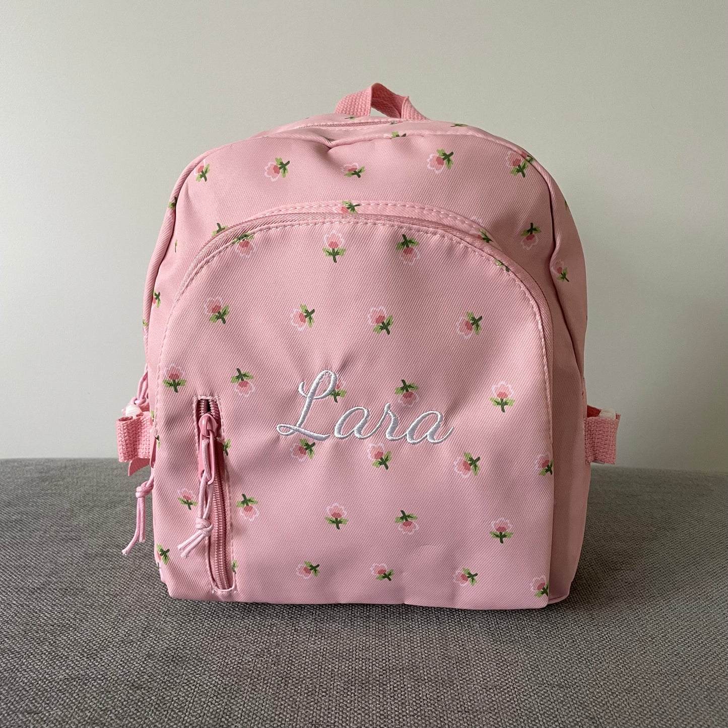 Personalised Embroidered Ditsy Rounded Backpack