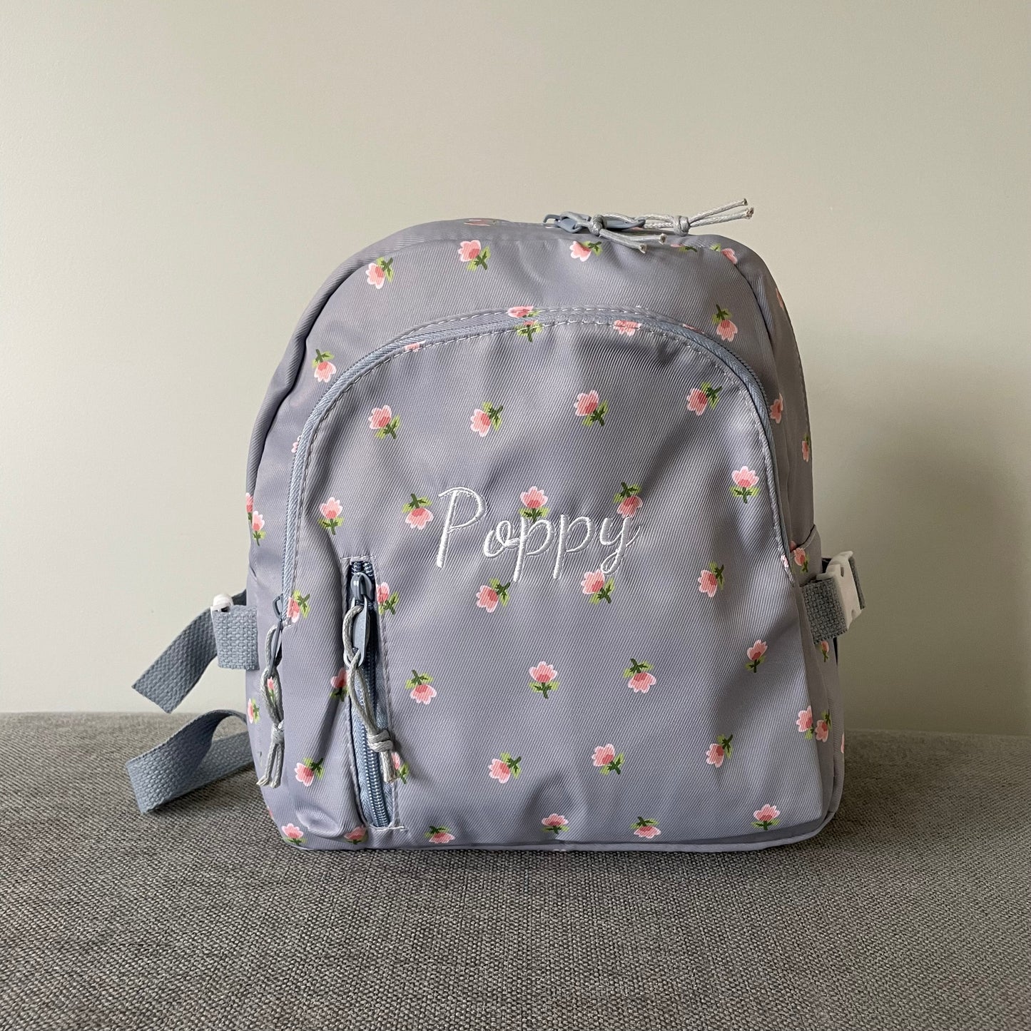 Personalised Embroidered Ditsy Rounded Backpack