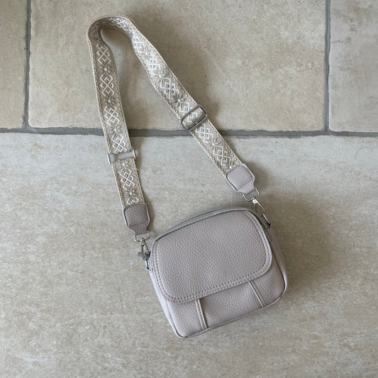 Personalised Grey Cross Body Bag