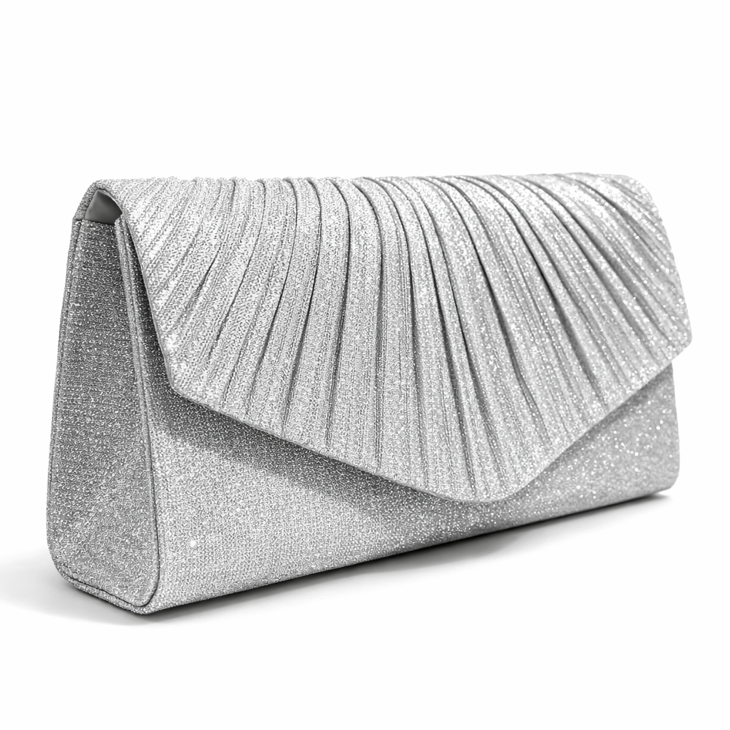 Glitter clutch bag