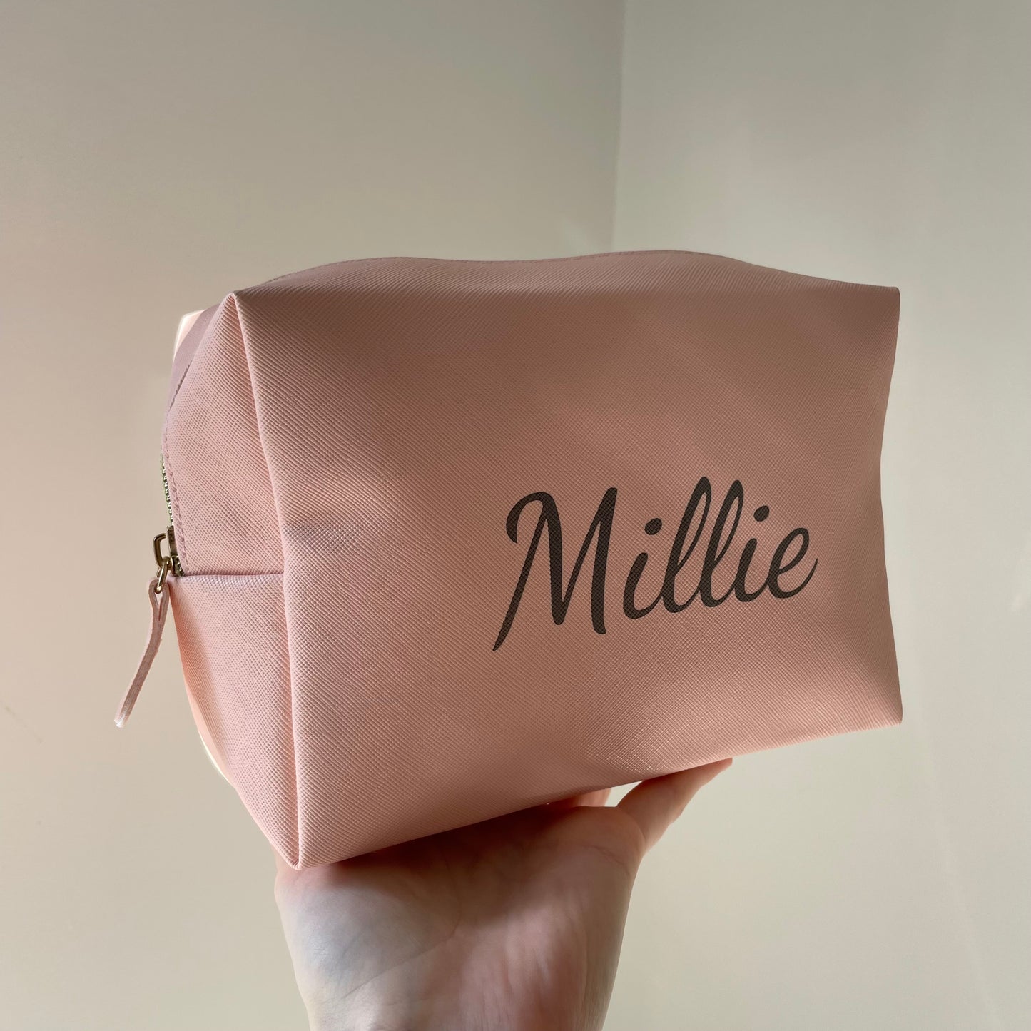 Personalised Soft Faux Leather Makeup Cosmetic Bag