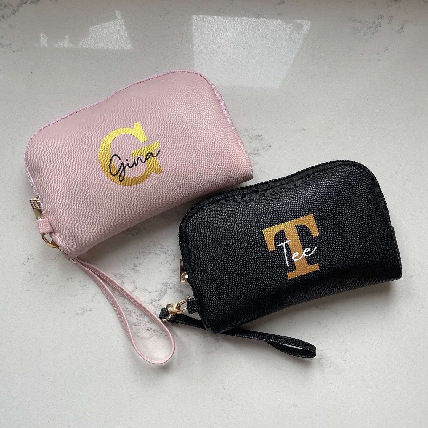 Personalised Monogram Initial Wristlet Pouch