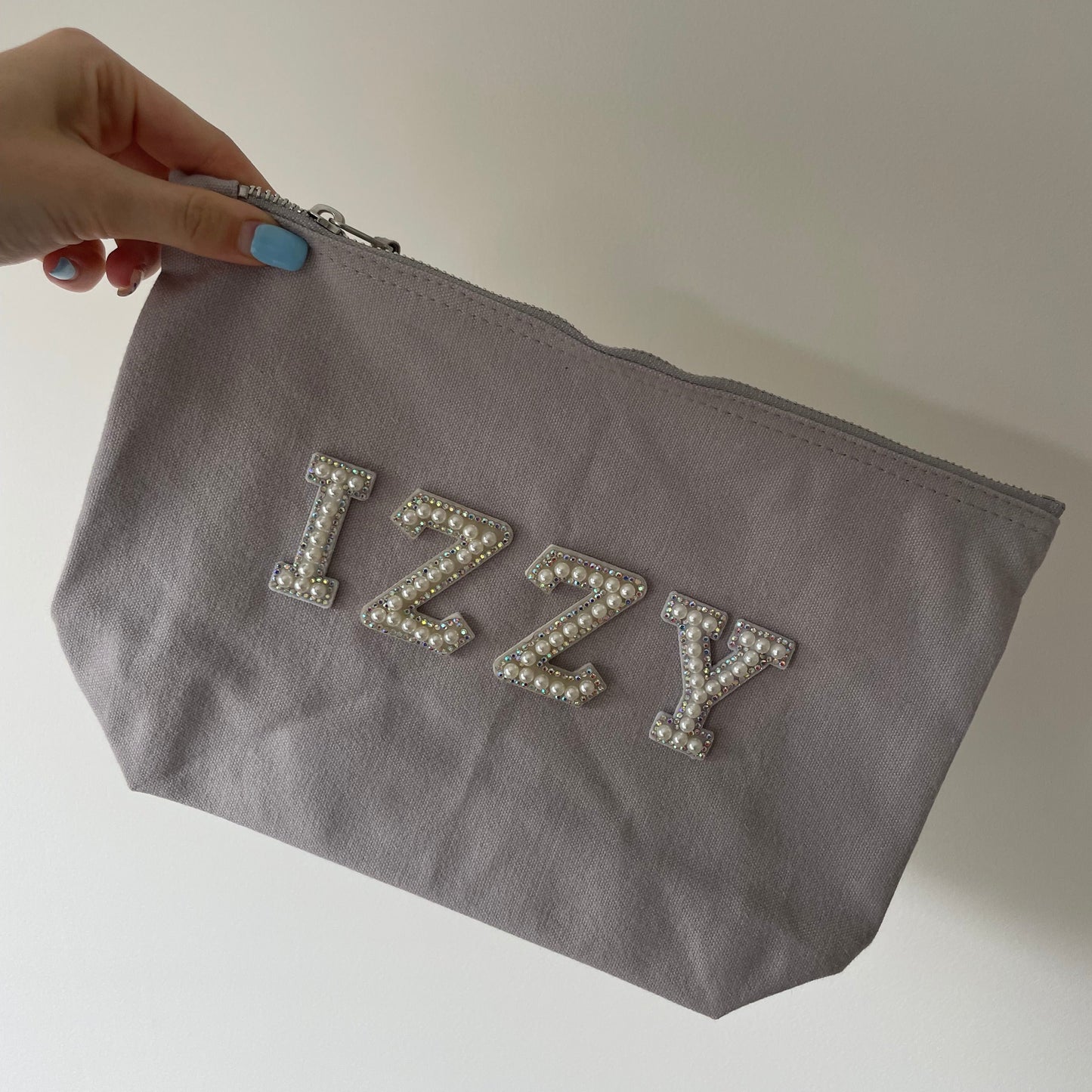 Personalised Patch Canvas Pouch Toiletry Makeup Cosmetic Bag Pencil Case