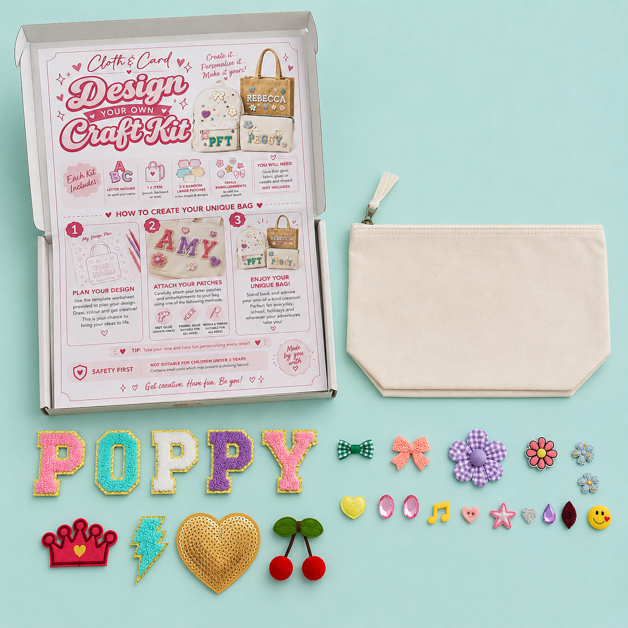 Design Your Own Personalised Pouch Craft Kit