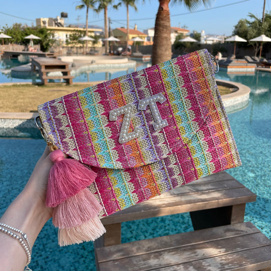 Personalised ZANTE Chevron Stripe Zig Zag Cross Body Bag