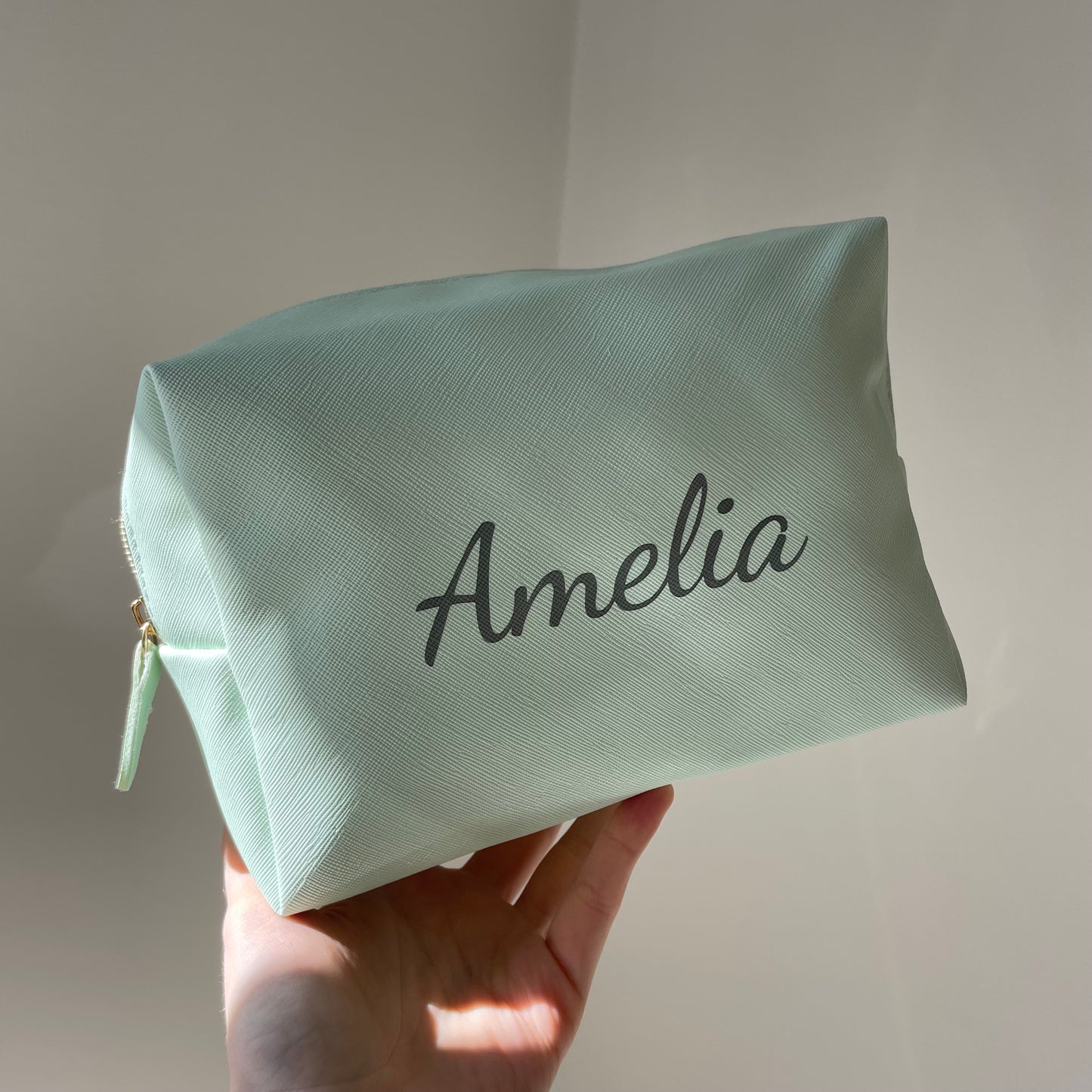 Personalised Soft Faux Leather Makeup Cosmetic Bag