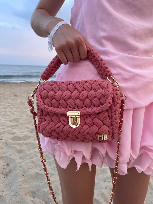 Personalised ALISHA Crotchet Woven Cross Body Bag