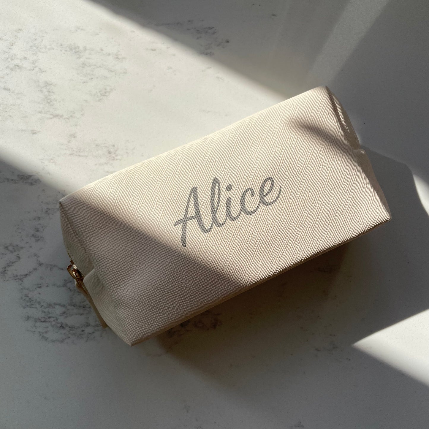 Personalised Soft Faux Leather Makeup Cosmetic Bag