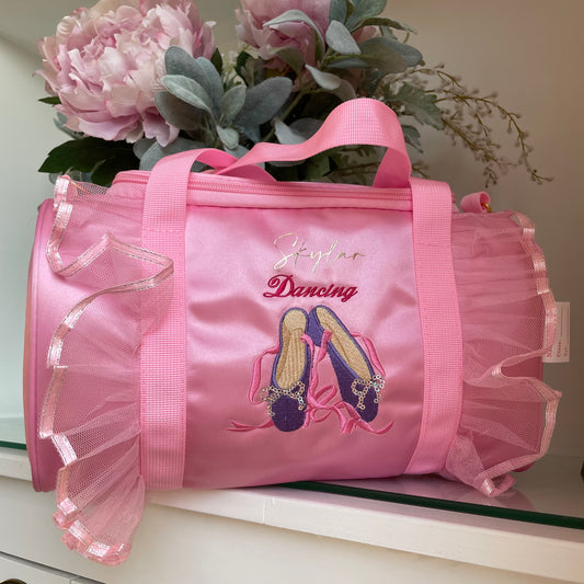 Personalised Girls Dancing Small Holdall Bag