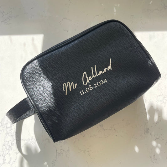 Personalised Mr Groom Wedding Toiletry Wash Bag