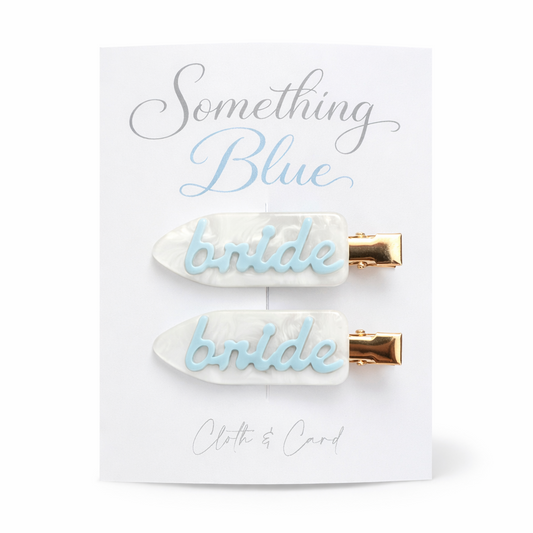 Something blue hair clips