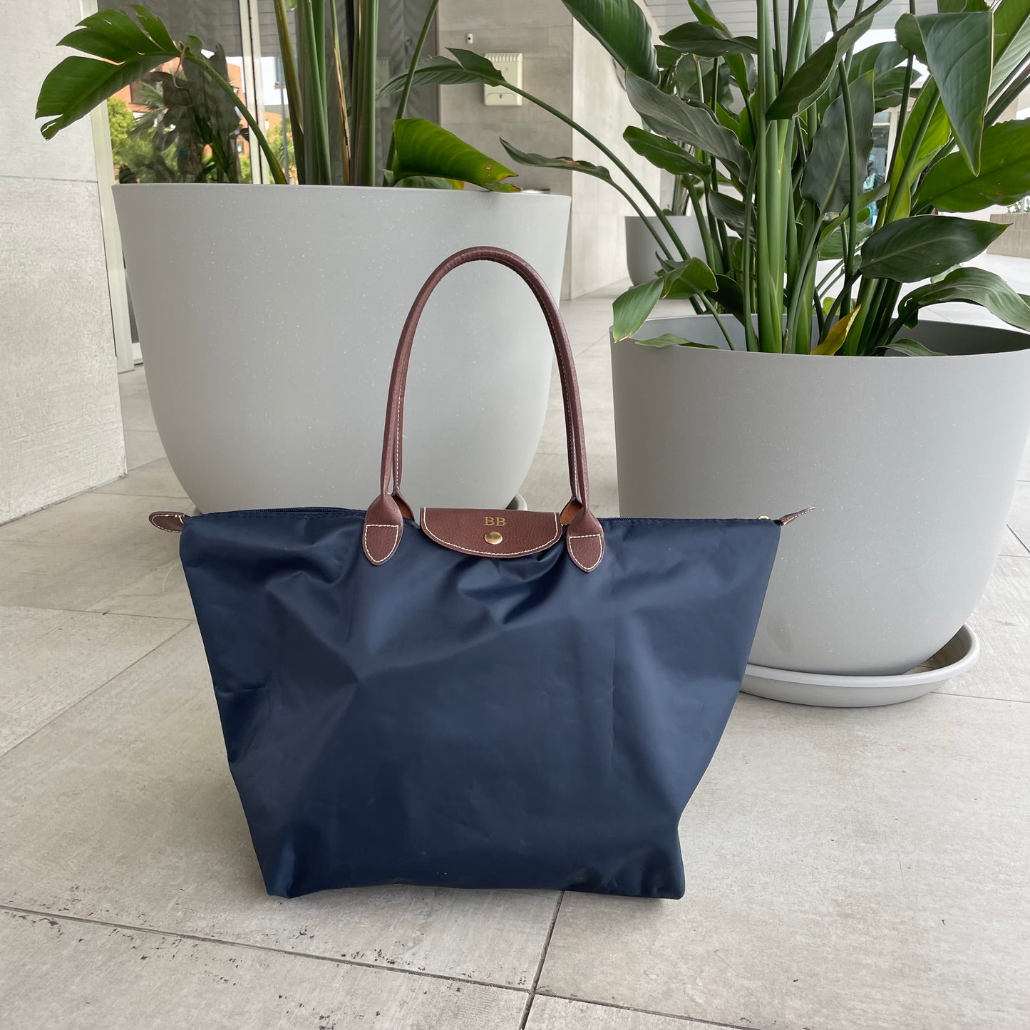 Personalised Nylon Embossed OXFORD Tote Shoulder Bag