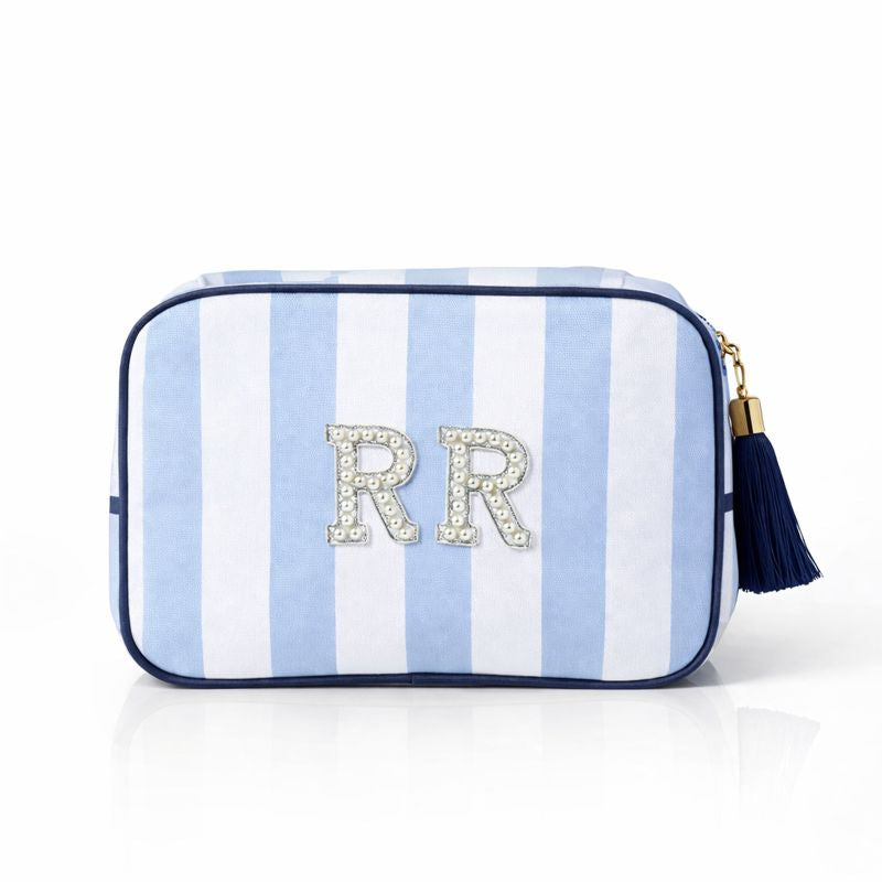 Personalised Stripe Tassel Makeup Cosmetic Bag