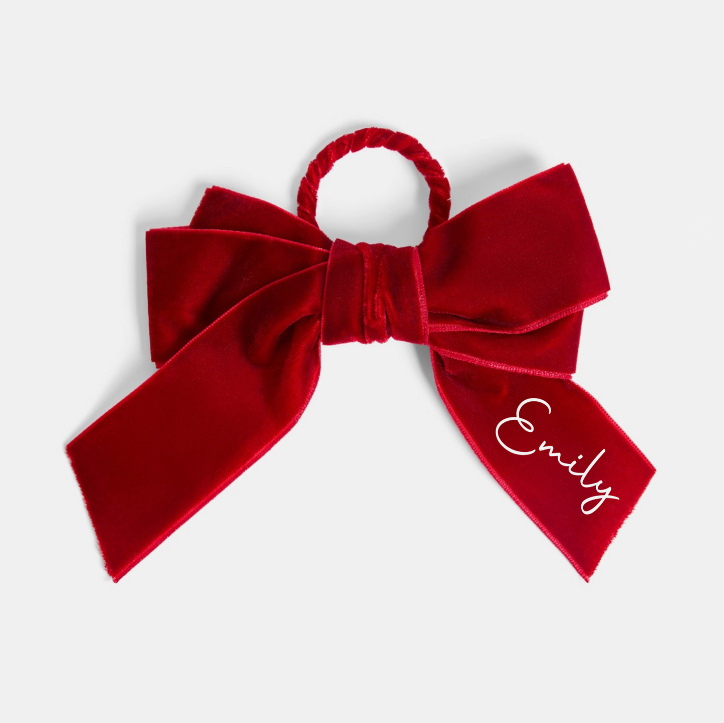Personalised Pack of 4 Velvet Bow Napkin Rings