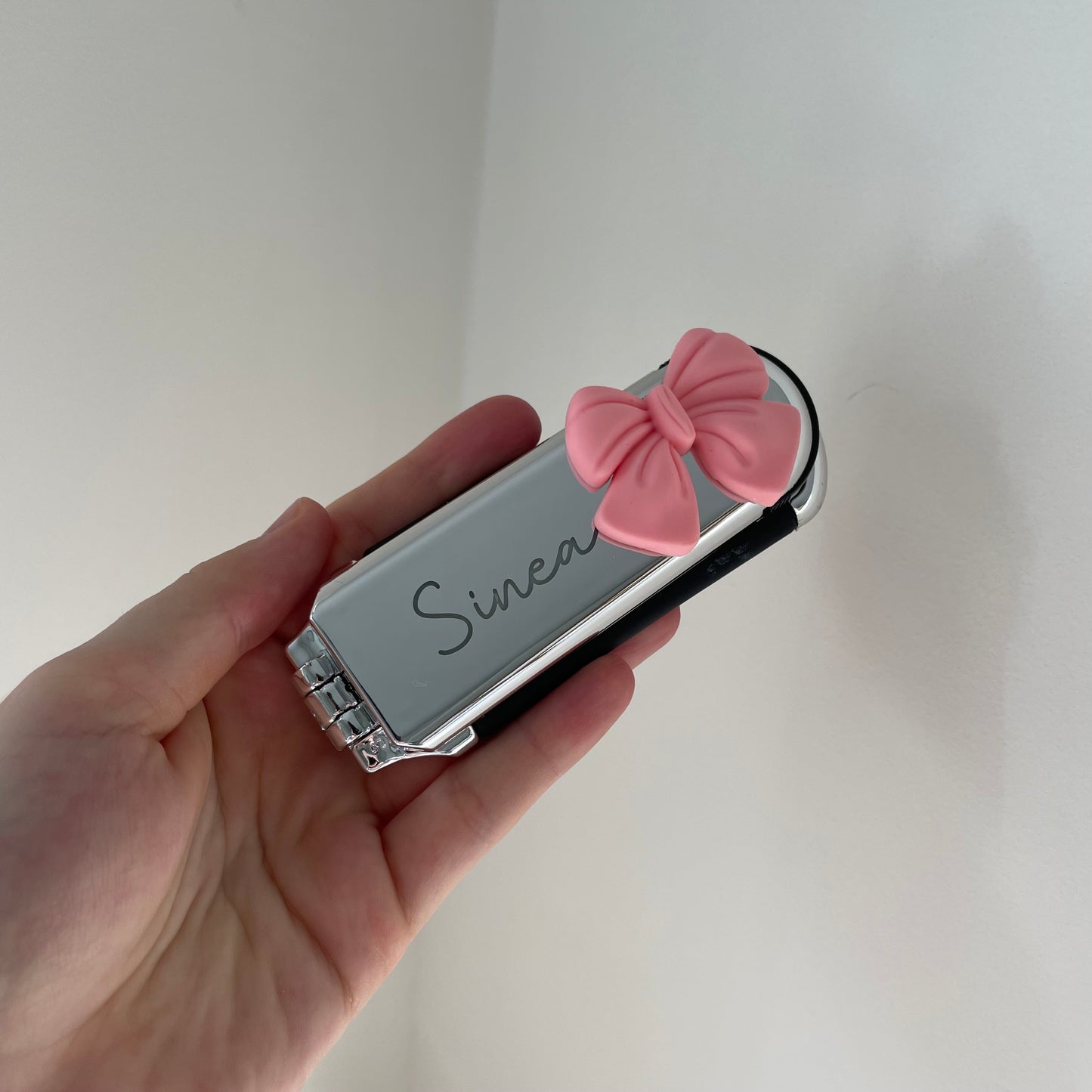 Personalised Bow Pocket Hair brush