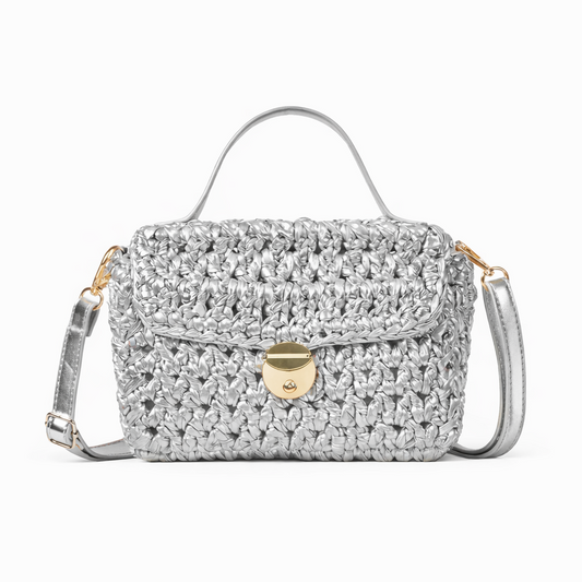 Crotchet top handle bag