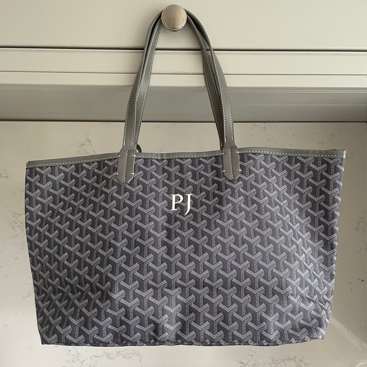 Personalised GEORGIA Geometric Tote Bag & Pouch