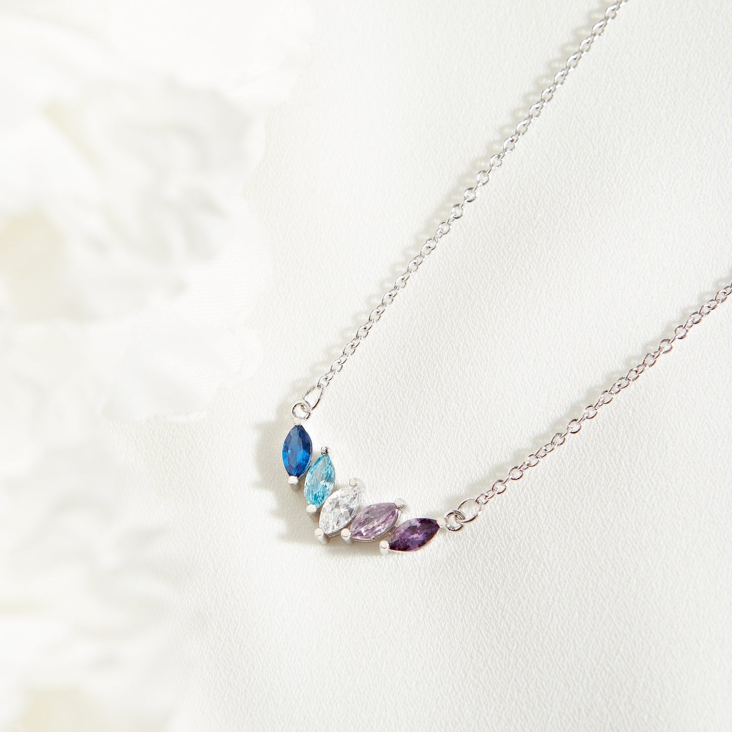 Custom Birthstone Teardrop Necklace