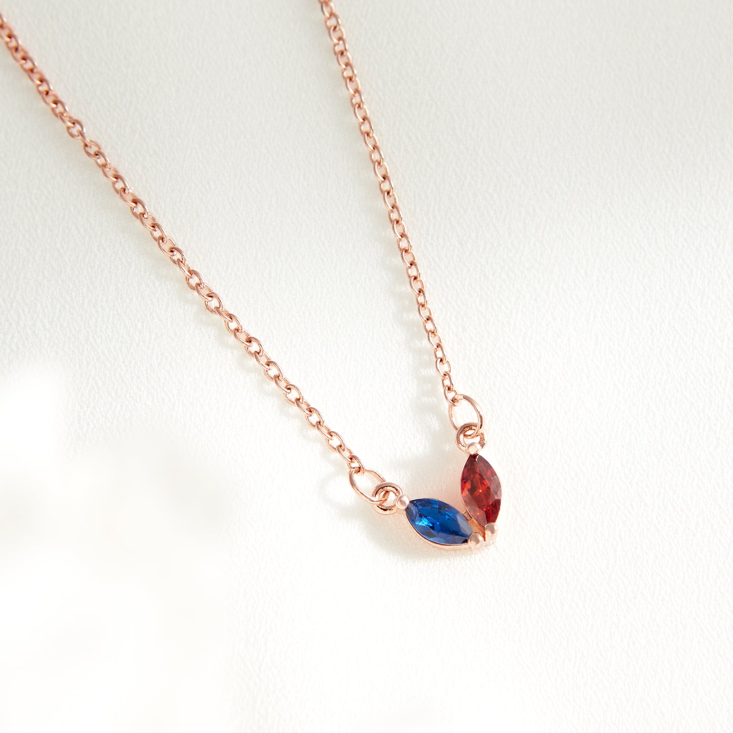 Custom Birthstone Teardrop Necklace