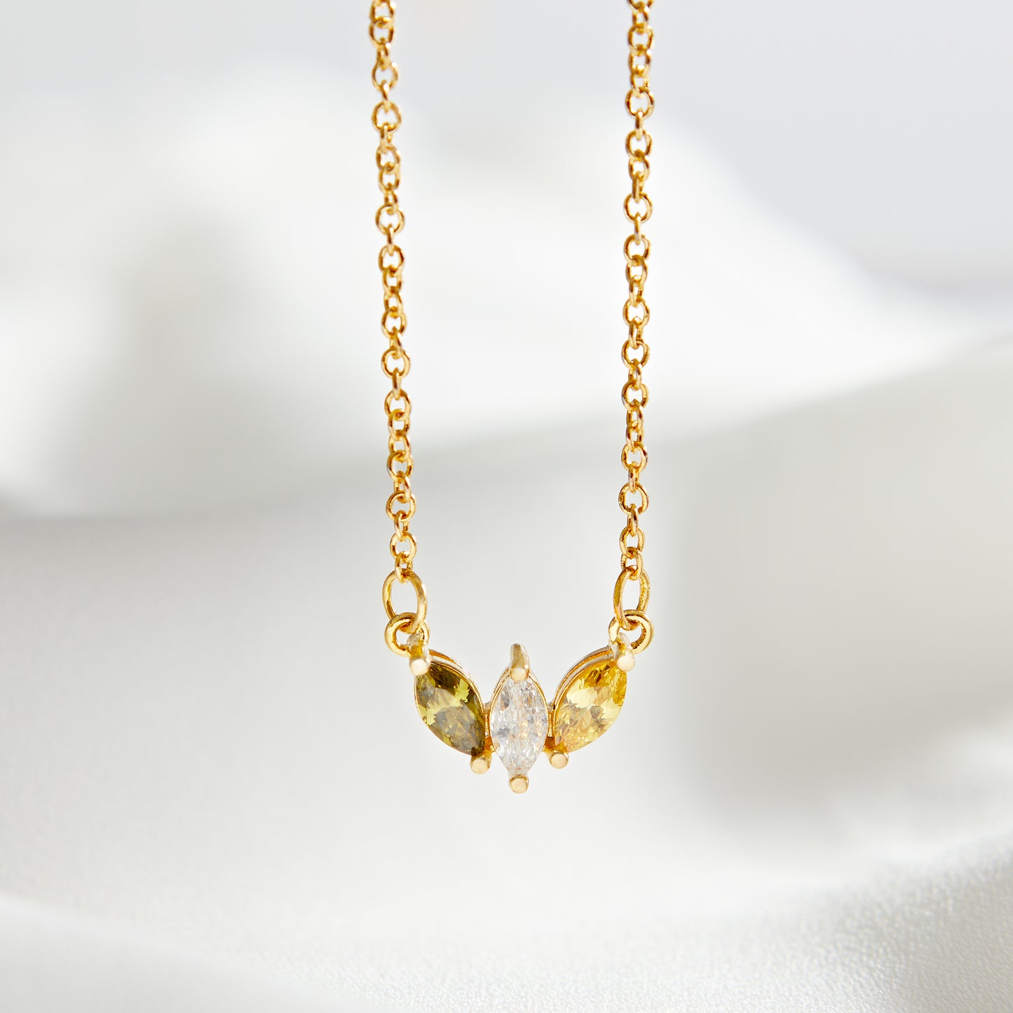 Custom Birthstone Teardrop Necklace