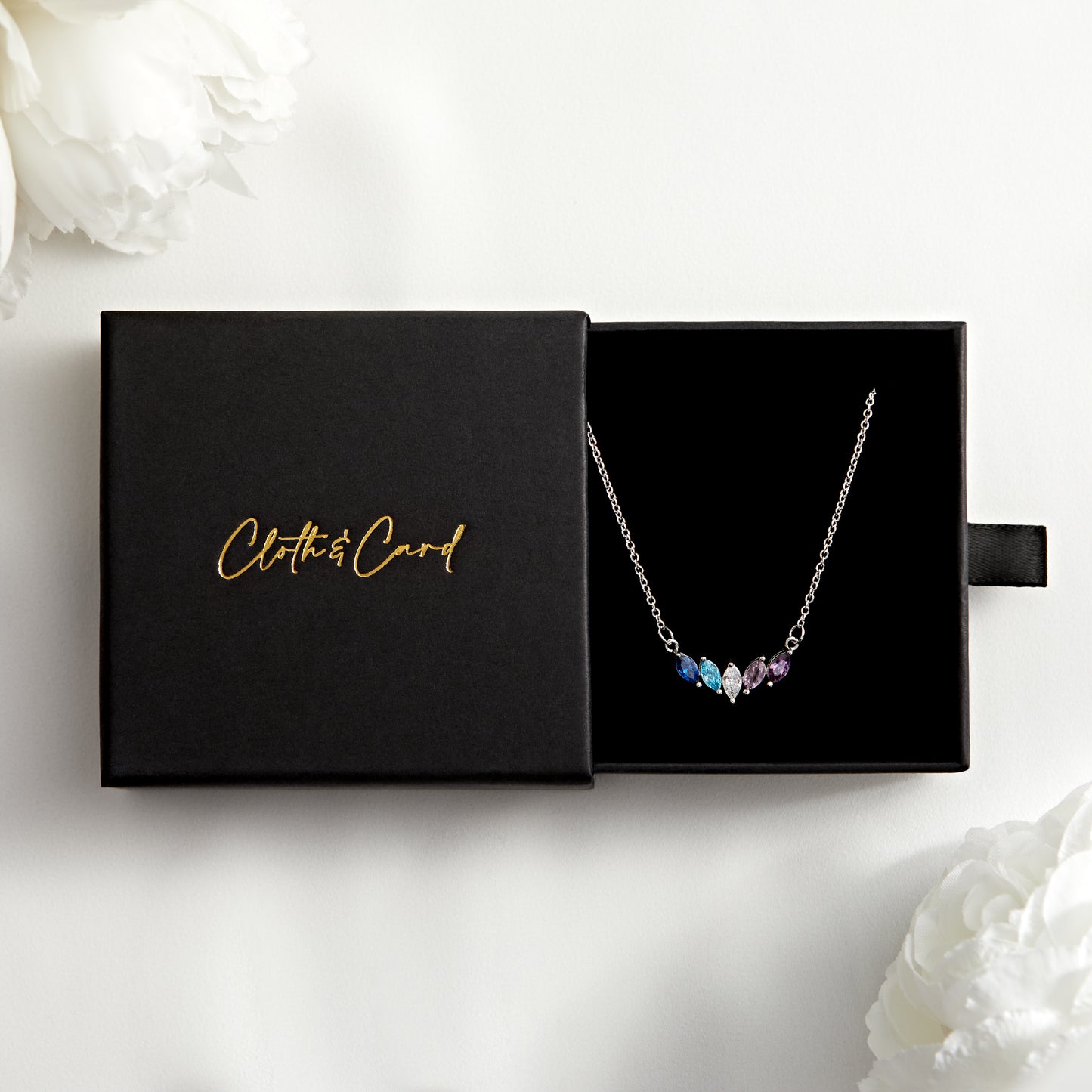 Custom Birthstone Teardrop Necklace