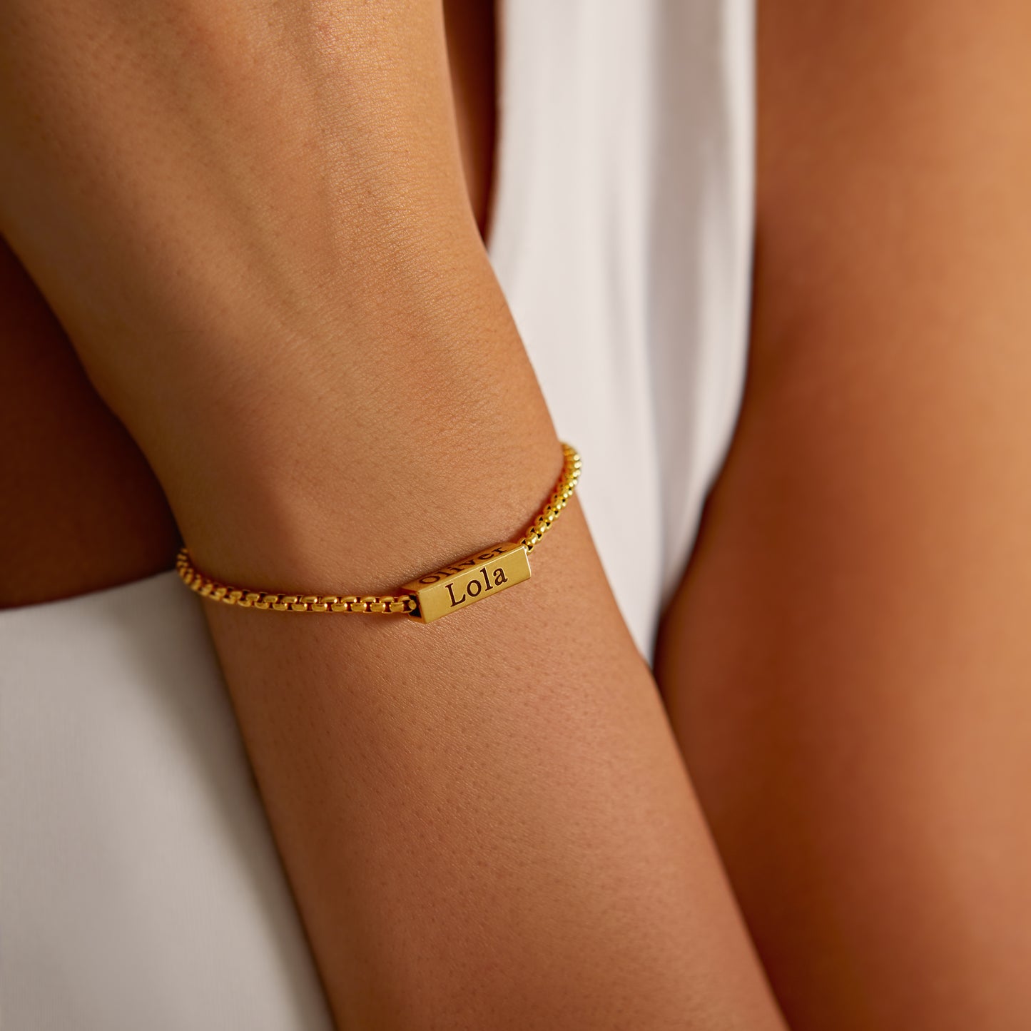 Personalised Unisex Bar Chain Bracelet