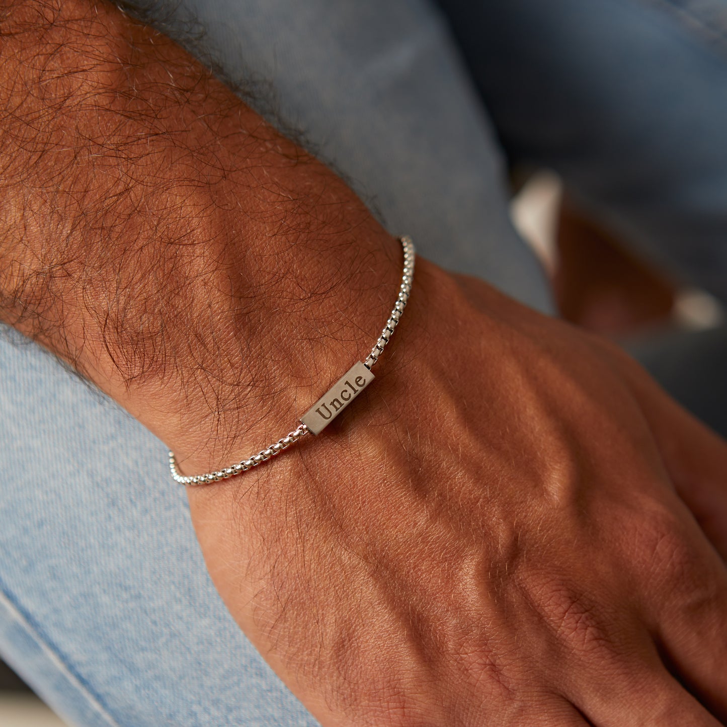 Personalised Unisex Bar Chain Bracelet