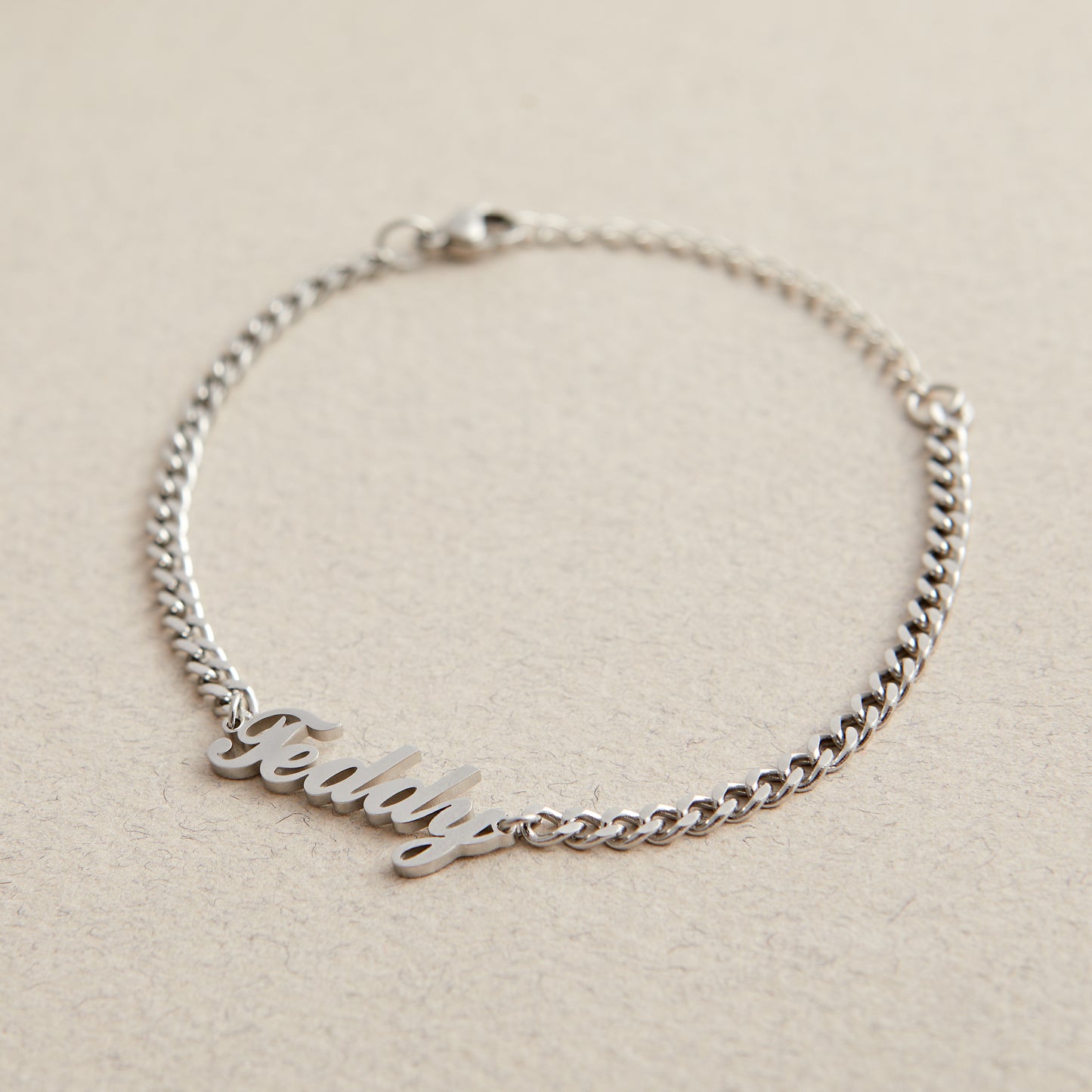 Personalised Unisex Name Chain Bracelet