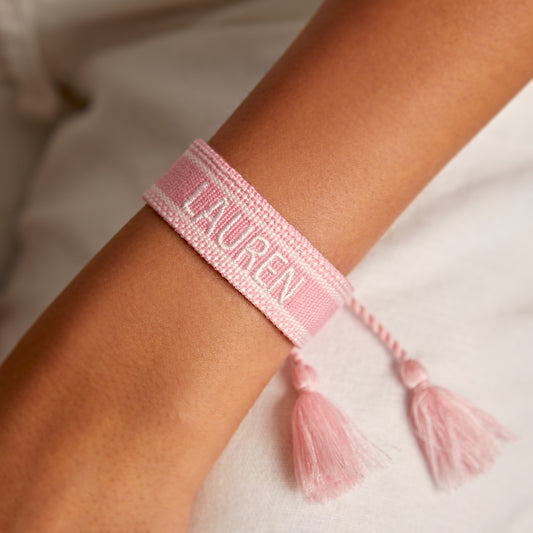 Personalised Woven Tassel Bracelet