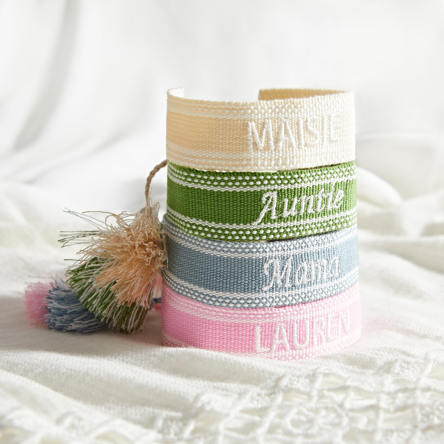 Personalised Woven Tassel Bracelet