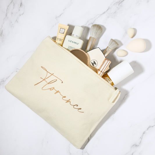 Personalised Canvas Zip Pouch