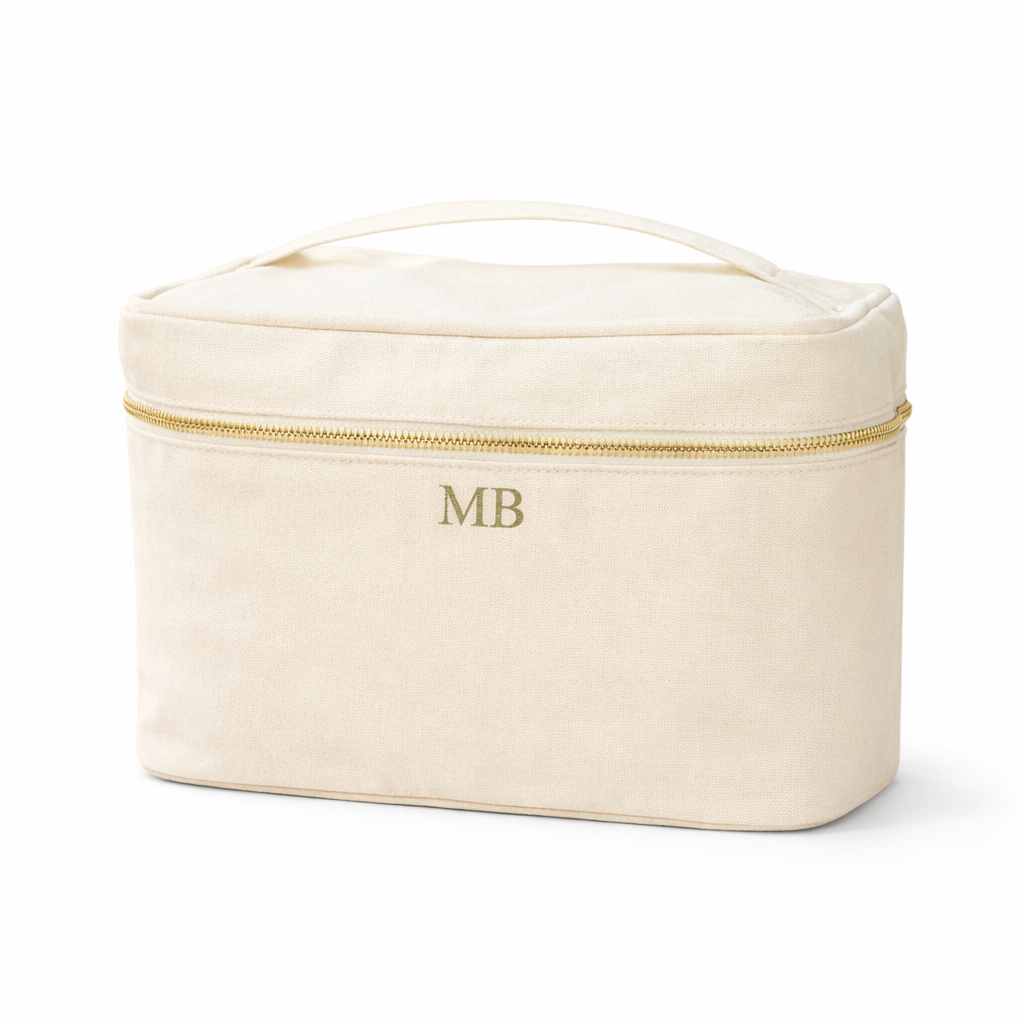 Personalised Canvas Vanity Makeup Toiletry Carry Case Cosmetic Bag